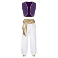 thumbnail image 4 of TSSOE Men's Arabian Prince Outfit Golden Vest with Harem Pant Sets for Stage Performance Gold 3XL, 4 of 7