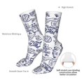 thumbnail image 4 of Fuzoiu World Travel2 Print Crew Socks,Casual Athletic Gym LightWeight Thin Socks,Casual Crew Socks for Men Woman,Calf Length Crew Socks, 4 of 7