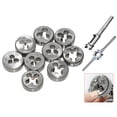 thumbnail image 2 of HLONK 9pcs Comprehensive High Hardness Alloy Steel Metric Hand Thread Die Set for Metalwork Mechanical Maintenance Tool, 2 of 7