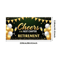 thumbnail image 3 of Decorative Design Retirement Banner Cheers Theme Golden Champagne Celebration For Retirement Party Event Decoration Indoor Celebration, 3 of 8