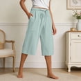 thumbnail image 2 of NinXxx Women's Loose Fit Lightweight Cropped Capri Trousers Comfort Style GN1 XXL, 2 of 7