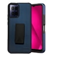 thumbnail image 2 of For T-Mobile REVVL 7 Pro 5G Case, Dual Layer Shockproof 360-Degree Rotating Belt Clip Case Cover with Kickstand + Tempered Glass (Blue), 2 of 9