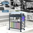 thumbnail image 5 of Organizer and Storage Stand Compatible with Cricut Machines,Craft Organizer and Storage Rolling Cart with Fabric Drawer & Hook, 47 Vinyl Roll Holder for Home Crafting Workstation Room, 5 of 7