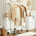 thumbnail image 4 of 300lb Clothing Rack Heavy Duty Clothes Rack on Wheels Garment Rack Rolling Coat Rack for Bedroom Living Room Silver, 4 of 9