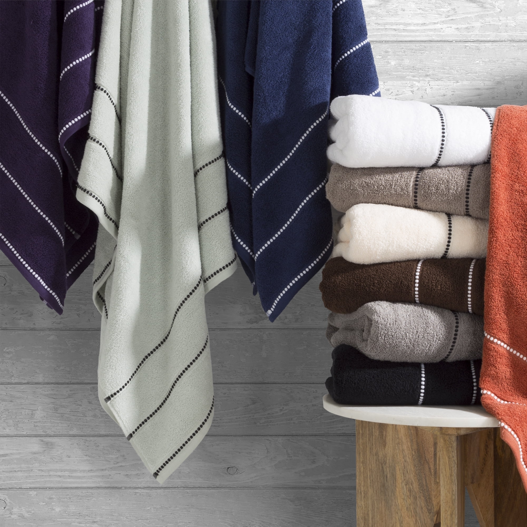 Somerset Home 2-Piece Quick Dry Luxury Cotton Bathroom Towels Set (Eggplant)