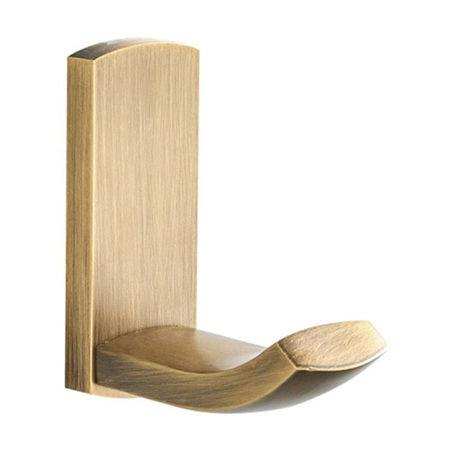 Ganchos para toallas Latón envejecido Baño Cocina Percheros Ganchos para batas de tela Ganchos versátiles para guardarropa Montado en la pared Ganchos para batas Bronce cepillado - Paquete de 2 JAMW Sencillez