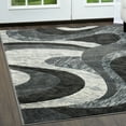 thumbnail image 3 of Home Dynamix Catalina Huron Contemporary Abstract Swirl Area Rug, Grey/Ivory, 3'3"x5'2", 3 of 6