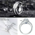 thumbnail image 7 of Newshe Jewellery Wedding Rings Set for His and Her Women Mens Tungsten Wedding Bands Pear 925 Sterling Silver Cz Size 8&10, 7 of 7