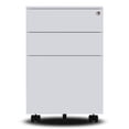 thumbnail image 2 of Leiln.Z 3 Drawer Mobile File Cabinet with Lock, Under Desk Metal File Cabinet for Legal/Letter/A4 Files, Fully Assembled, with Wheels, White, 2 of 8
