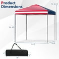 thumbnail image 3 of Gymax Patio 6.6x6.6ft Outdoor Pop-up Canopy Tent UPF 50+ Portable Sun Shelter Pink, 3 of 10