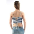 thumbnail image 2 of MAX STUDIO $58 Womens New 1521 Gray Blue Striped Lace Up Back Tube Top M B+B, 2 of 2