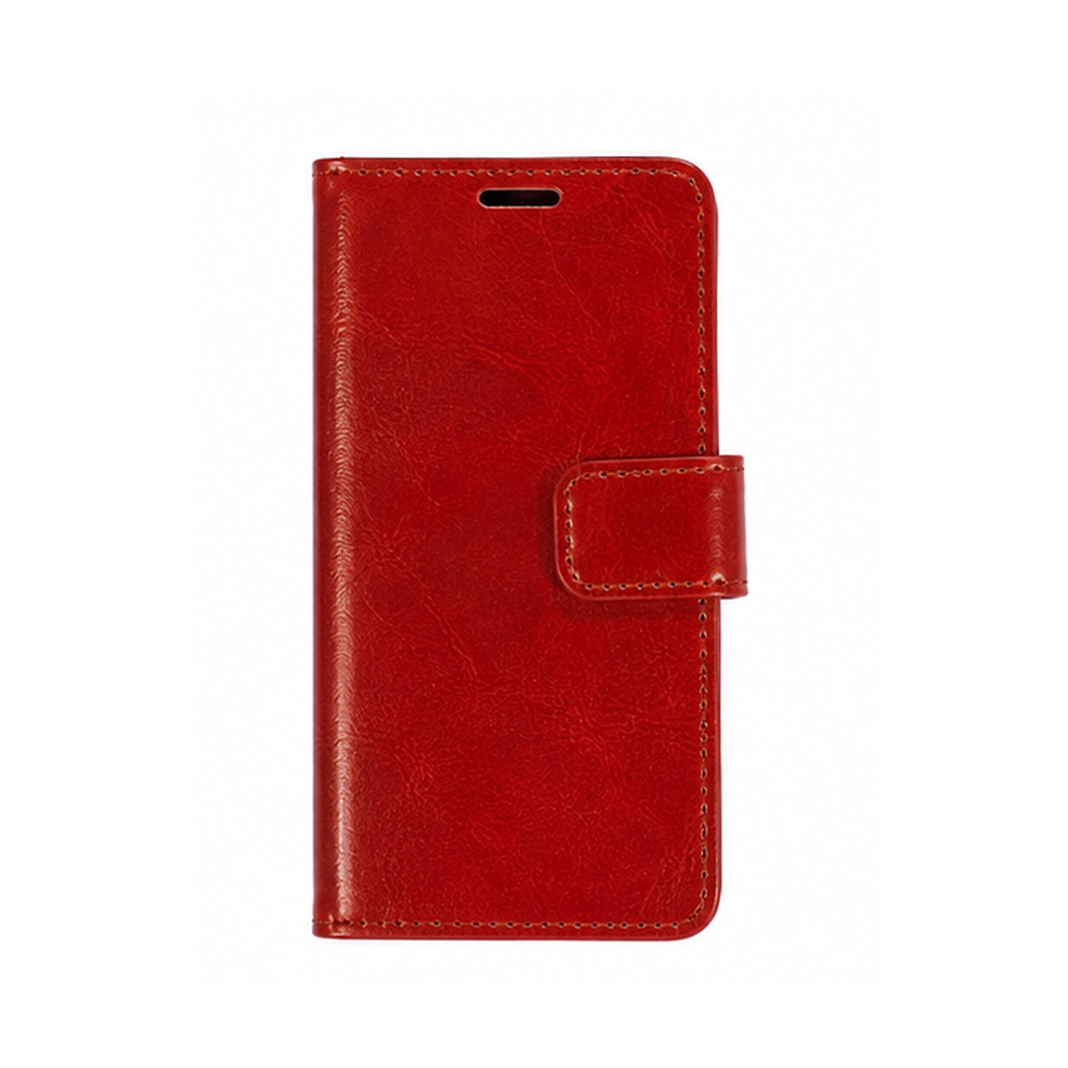 YUW-Small (4.5"-4.8") Universal Phone Wallet Cover with Adjustable Swivel Stand - Brown