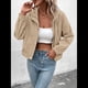 thumbnail image 5 of Chaqueta Ligera de para Mujer, de Larga, con Cremallera y Botones A Presión, para Otoño. Albaricoque XL, 5 of 10