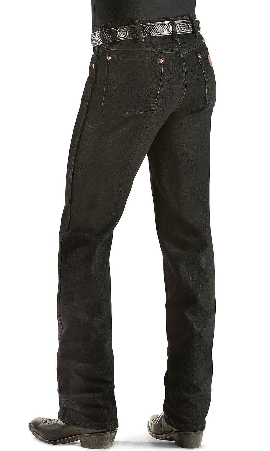 wrangler men's cowboy cut slim fit jean,black stretch,32x36 - Walmart.com