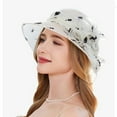 thumbnail image 7 of Fascinators Hats for Women Tea Party Easter Womens Summer Dress Hat Wide Leaf Flower Bridal Shower Hat Sun Hats Beach Hat, 7 of 7