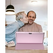 Tablet 2 in 1 Tablet with Keyboard Case Mouse Stylus Pen, 10 inch Tablet Android 15 Tablets PC, 10.1 HD Tab 6000mah Battery 32GB+1024GB Expandable 2MP+8MP Dual Camera Tableta Computer Pink