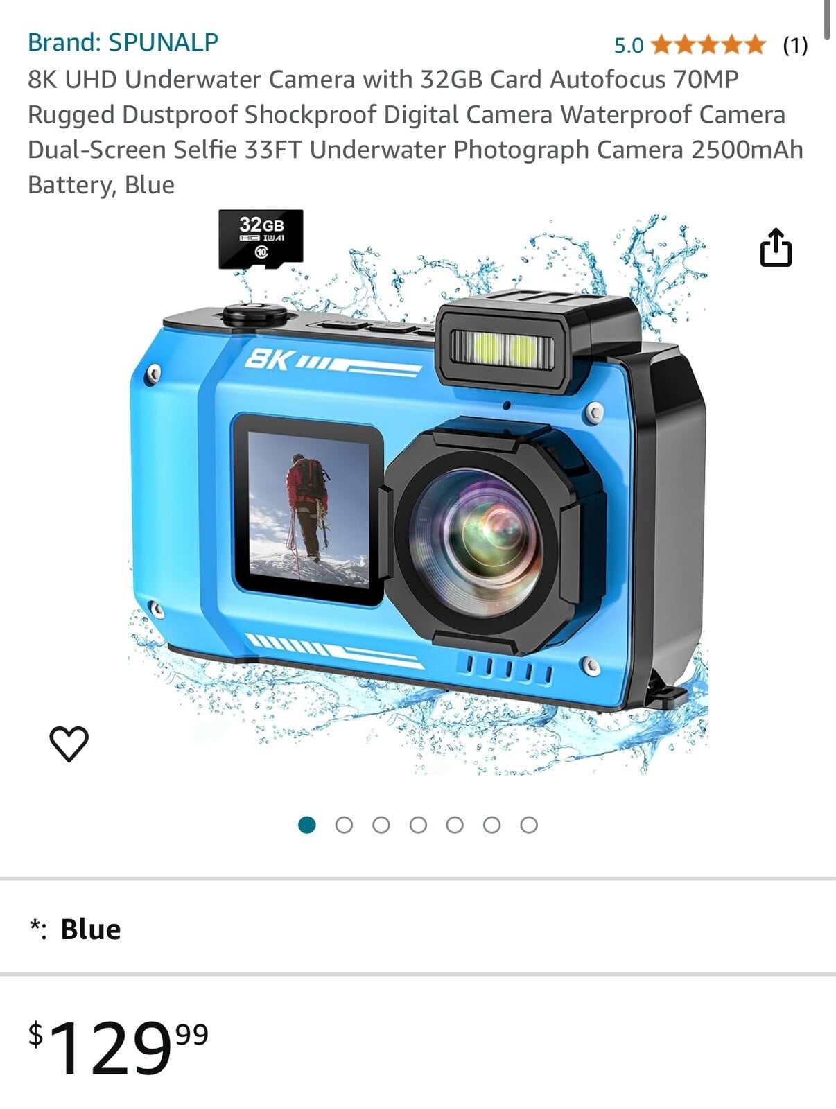 Polaroid Wave Underwater Digital Camera with HD Video Recording 