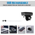 thumbnail image 3 of 2 Pcs Bike Light Set, Powerful Bicycle Headlight + Tail Light USB Rechargeable LED Front and Back Rear Lights Road Cycling Safety Flashlight, Warning Light Cycling Lights for Road & Mountain, 3 of 7