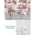 thumbnail image 3 of Red Fruit Tie Up Curtains for Windows 63 Inch Length Balloon Curtains Kitchen Adjustable Balloon Window Shade Vintage Plant Nature Botanical Flower Floral Tie Up Bathroom Curtain Window 52"x63", 3 of 6