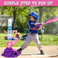 thumbnail image 5 of Huge Wave T-Ball Set Baseball Sport Toys for Girls 3-6, Kids Outdoor Toys Includes 6 Balls, Toddlers Outdoor Backyard Baseball Game Sports Play Set for Kids Boys & Girls Ages 3-8, Pink, 5 of 7