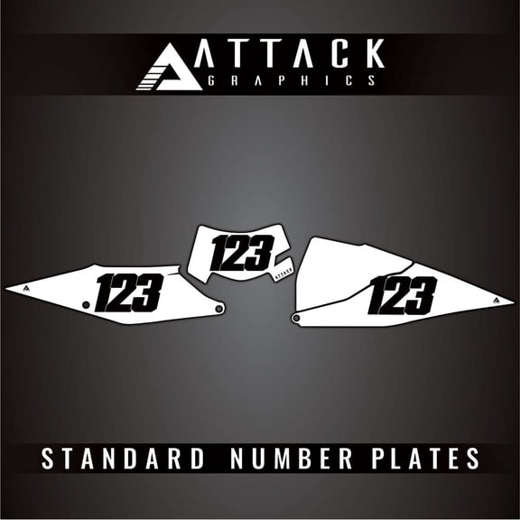 Attack Graphics Number Plate Backgrounds for KTM 250 XC-W (Fuel Injected) 2020