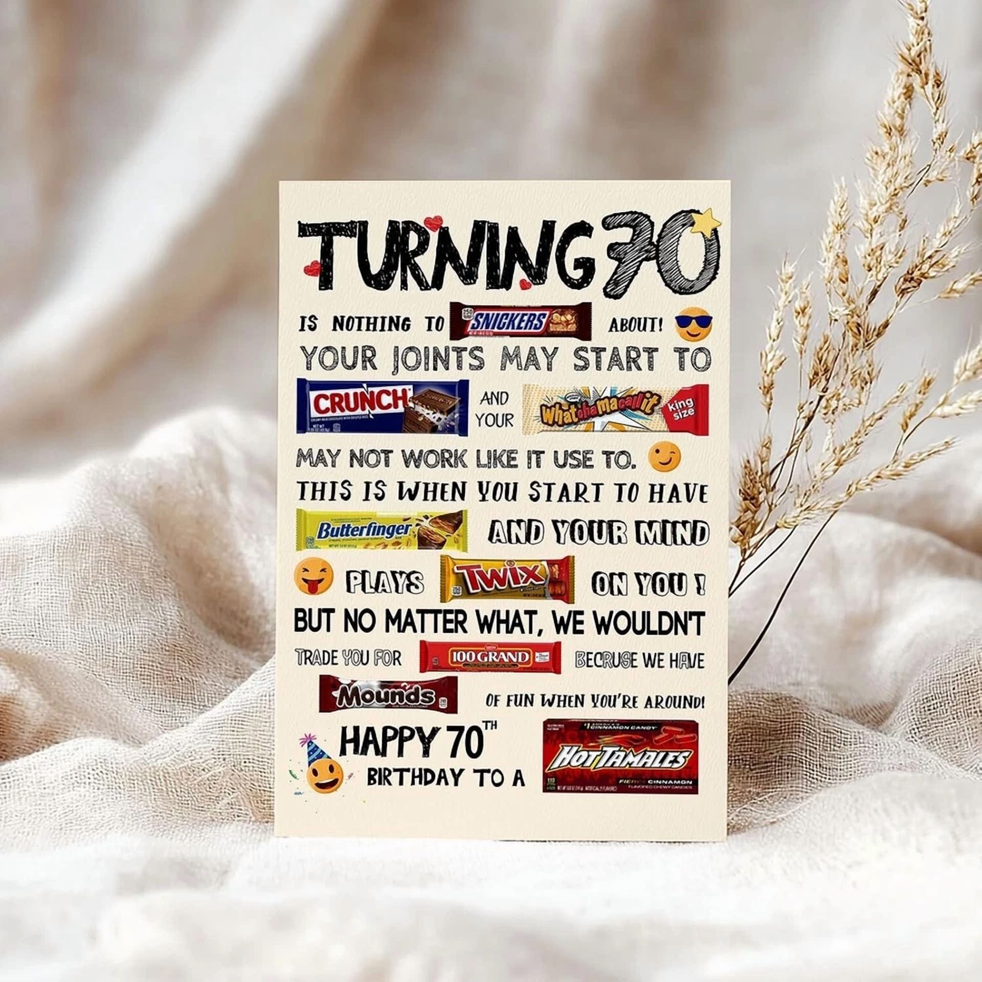 BUTTERFLY- 70Th Birthday Card Gifts For Women Men, Happy 70Th Birthday Card, Unique 70Th Bi