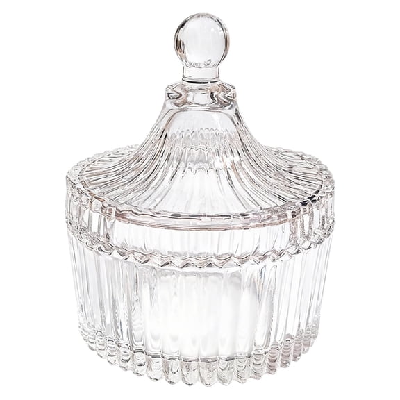 ZFSBZBS 1Pc Glass Charge Bowl & Jewelry Storage Box with Lids Home Decor Trinket Dish Decorative Home Accessories Bowl Wedding Party Decorations Clear Style A