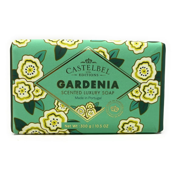 Castelbel Luxury Gardenia Fragranced Soap Bar 10.5 Oz, Clear