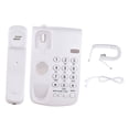 thumbnail image 2 of Portable Corded Telephone Phone Pause/ Redial/ Flash/ Mute Mechanical Lock Wall Mountable Base Handset for House Home Call Center Office Company Hotel, 2 of 7
