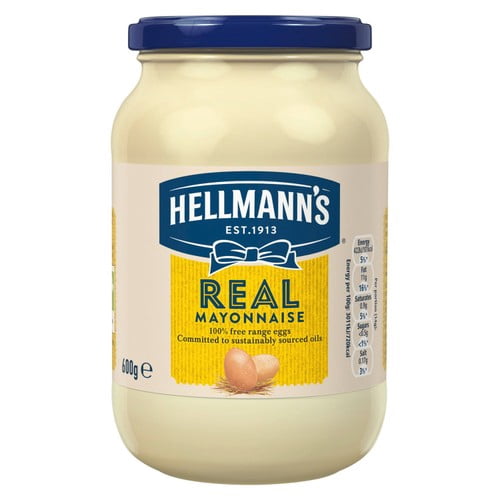 Hellmann's Real Mayonnaise 600g, British Import (Pack of 2)