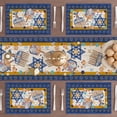 thumbnail image 2 of Hanukkah Six-Pointed Star Chanukah Menorah Dreidel Placemats Set of 4 Table Mats for Party Home Kitchen Dining Table Decorations 12x18 Inch, 2 of 5
