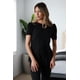 thumbnail image 3 of Blusa tipo túnica Zeagoo para mujer, manga corta, color negro, talla S, 3 of 5