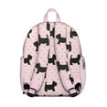 thumbnail image 2 of Dog Lover Gift Student Backpack – Cute Puppy Paw Print with Bone and Tail Cartoon Design, Artistic Watercolor Style for School, 2 of 4