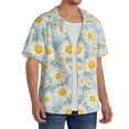 thumbnail image 2 of Sikiie Daisies Flowers Men's Wrinkle Free Untucked Cuban Shirt Business Casual Button Down Shirts Short Sleeve ShirtXX-Large, 2 of 5