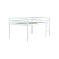 thumbnail image 5 of Bellemave Full Low Loft Bed with Ladder and Guardrails Space Saving Full Rubber Wood Loft Bed Frame forJunior Loft Bed Frame with Strengthened Slats (Full, White), 5 of 11