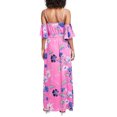 thumbnail image 2 of Rachel Roy Womens Floral Ruffled Cold Shoulder Dress, Pink, 4, 2 of 2