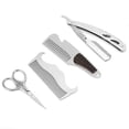 thumbnail image 3 of Kit de Barbe 6 Pcs Couteau de Rasage Lame Brosse à Barbe Ciseaux Sac de Rangement Ensemble de Modélisation, 3 of 5