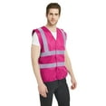 thumbnail image 1 of GOGO Industrial Safety Vest with Reflective Stripes, ANSI / ISEA Class 2-Hot Pink-M, 1 of 7