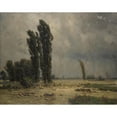 thumbnail image 2 of Adolf Stäbli 14x12 Black Ornate Wood Framed Double Matted Museum Art Print Titled: Flood (1887), 2 of 5