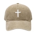 thumbnail image 2 of Hot Sales LSONABXA Saving $5 Khaki Baseball Caps for Women Men's Washed Cotton Embroidered Baseball Cap Adjustable Dad Hat For Independence Day & Casual Wear Baseball Caps for Women, 2 of 5