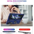 thumbnail image 5 of Compatible with Samsung Galaxy Z Fold 4 Case Built-in 360 Ring Holder Kickstand, Extreme Protection Military Armor Magnetic Car Dual Layer Protective Heavy Duty Phone Cover,Blue, 5 of 9