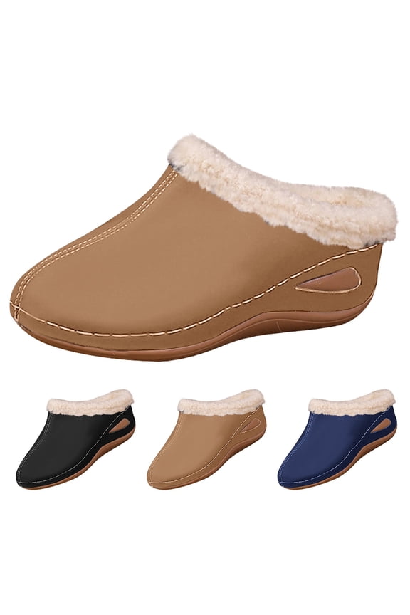 RotHome Womens Cozy Memory Foam Moccasin Slippers, Microsuede Indoor Outdoor Slip On House Shoes, Comfortable Loafer Clog Slippers for Women