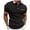 Black, variant on Charmgo Mens T-Shirts Clearance, Men Spring Summer Short Sleeve Button Down Shirts Plaid Lapel Print T Shirt Golf Shirts for Men, Polo Shirts for Men Black XXXL