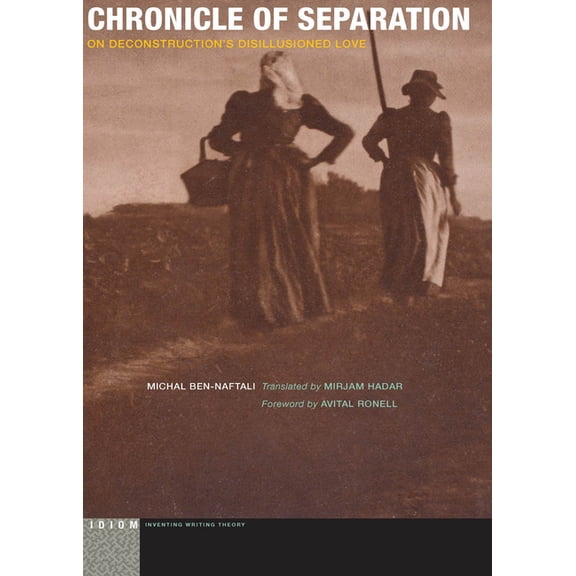 Idiom: Inventing Writing Theory Chronicle of Separation: On Deconstruction's Disillusioned Love, (Paperback)