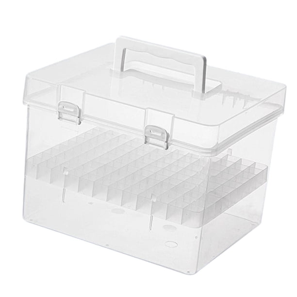 Estuche organizador de marcadores con asa, contenedor de almacenamiento impermeable. 80 ranuras