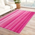 thumbnail image 1 of Washable Rugs 4x5 Hot Pink Rug & Home Decor - Living Room Rug, Girls Striped Rugs for Bedroom, Non Slip Soft Low Pile Large Indoor Area Rug, Stripe Carpet & Room Decorations X-&85, 1 of 1