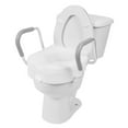 PCP 5 inch High Toilet Seat Riser with Fixed Bathroom Handles, White