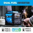 thumbnail image 4 of Pulsar 9,500-Watt Super Quiet Dual Fuel Portable Inverter Generator with Remote Start, 4 of 10