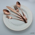 thumbnail image 5 of Elyon Tableware® 20-Piece Reflective Rose Gold Copper Flatware Set, Stainless Steel, Service For 4, 5 of 7