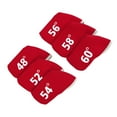 thumbnail image 3 of 6 piezas de fundas para cabezas de palos de golf, fundas protectoras para cabezas de hierro, 48 degree, 52 degree, 54 degree rojo, 3 of 7